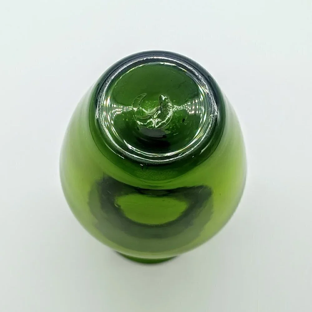 Green Rigori Trim Handblown Glass Vase